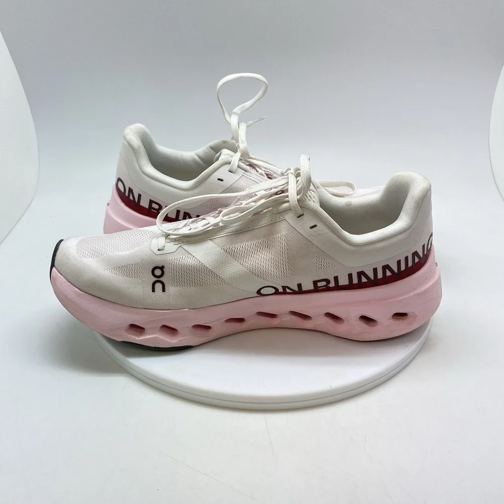 On Cloudsurfer Next Sneakers Womens 9.5 3WE30054722 White Pink Running Gym Shoes